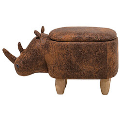 Acheter Beliani Repose-pied RHINO Marron clair Cuir PU