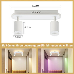 Acheter ZMH Ceiling Spot Pendant 2 Flame - GU10 Metal Warm White Bedroom