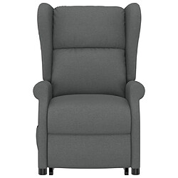 Avis vidaXL Fauteuil Gris foncé Tissu