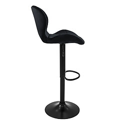 Avis ML-Design Lot 6 tabourets de bar rembourrées velours chaise noir hauteur réglable 59-79cm