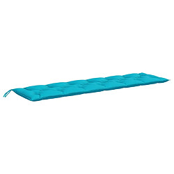 Maison Chic Coussin Confort | pouf | Coussin de banc de jardin turquoise 200x50x7 cm tissu -GKD35157