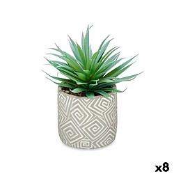 Ibergarden Plante décorative Succulent Bois Plastique 17 x 21 x 17 cm (8 Unités)