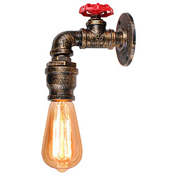 Stoex Applique murale Industrielle Tube Luminaire Vintage Lampe de mur Conduite D'eau Retro E27 Rouille ( non ampoule