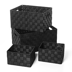 Five Simply Smart 4 Paniers de rangement - Noir Five Simply smart - 4 Paniers de rangement - Noir - Design