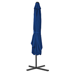 Helloshop26 Parasol d'extérieur avec mât en acier 250 x 250 x 230 cm bleu 02_0008202