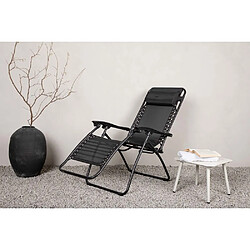 Venture Home Fauteuil relax de jardin pliant en aluminium Noir.