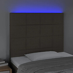 Avis Maison Chic Tête de lit moderne à LED lumineuse pour chambre - Décoration de lit Taupe 90x5x118/128 cm Tissu -MN24937