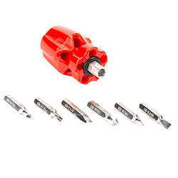 Avis Mini 6 en 1 tournevis rouge à main d'alliage de vanadium de chrome