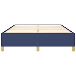 Acheter vidaXL Cadre de lit sans matelas bleu 140x200 cm tissu