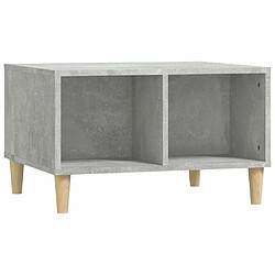 Maison Chic Table basse,Table Console Table d'appoint, Table pour salon Gris béton 60x50x36,5 cm Bois d'ingénierie -MN39079