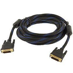 Avis Wewoo Câble de connexion en nylon DVI-I Dual Link 24 + 5 broches mâle à vidéo M / M, Longueur: 5m