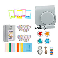 Avis Pour Fujifilm Instax Mini 9 Appareil Photo PU Case Filter + Close Up Lens Gift Set Smoky White