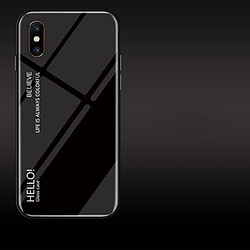 Wewoo Coque Housse en verre dégradé pour iPhone X noir