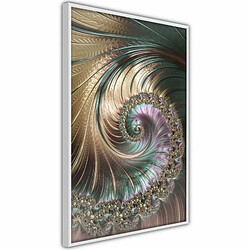 Paris Prix Affiche Murale Encadrée Iridescent Spiral 20 x 30 cm Blanc