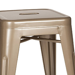 Tabouret VANTAGGIO métallique champagne hjh OFFICE