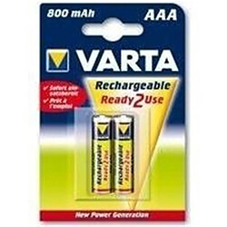 VARTA Lot de 2 piles rechargeables ACCU AAA 800mAh