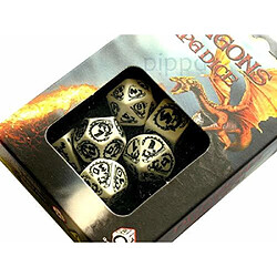 Q Workshop Dragon Dice White/black (7)