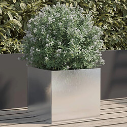 vidaXL Jardinière argenté 32x30x29 cm acier inoxydable