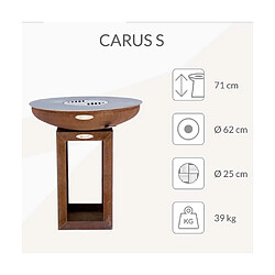 Remundi Barbecue brasero en acier Carus Diamètre 62 cm Hauteur 71 cm.