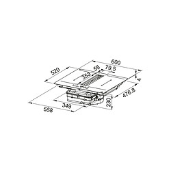 Table de cuisson induction aspirante 4 feux 7400w noir - 5383867 - ROBLIN pas cher