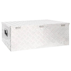 Avis vidaXL Boîte de rangement Argenté 100x55x37 cm Aluminium