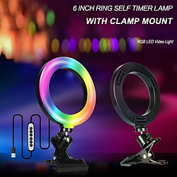 Yonis Ring Light LED RGB 6 Pouces USB Beauté