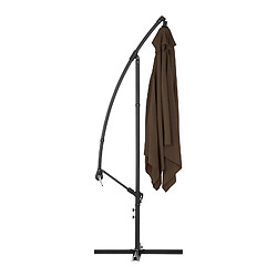 Helloshop26 Parasol déporté rectangulaire 250 x 250 cm inclinable marron 14_0007606 pas cher