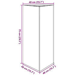 vidaXL Jardinières 2 pcs vert olive triangulaire 40x34,5x70 cm acier pas cher