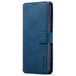 Etui en PU DG.MING style rétro, fermeture magnétique, antichoc avec support bleu pour votre Samsung Galaxy A33 5G