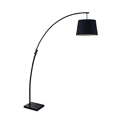 Mes Lampadaire arc 35x25x188 cm en tissu et métal noir