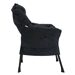 Avis ML-Design Fauteuil Relax Fauteuil de salon Fauteuil à oreilles Coton Noir