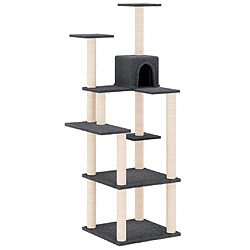 vidaXL Arbre à chat avec griffoirs en sisal Gris foncé 153 cm