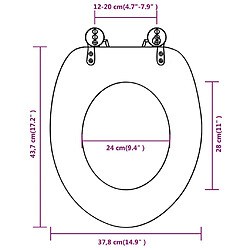 vidaXL Siège de toilette avec couvercle en MDF Design de vieux bois pas cher