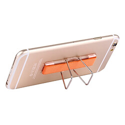 Wewoo Support Holder Orange pour iPhone, Galaxy, , Xiaomi, LG, HTC et tablettes 2 en 1 de adhésif universel réglable mini + prise de doigt mince, taille: 7,3 x 2,2 x 0,3 cm, pas cher