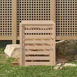 vidaXL Composteur 63,5x63,5x77,5 cm Bois massif de pin