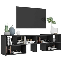 Acheter vidaXL Meuble TV Gris 149x30x52 cm Aggloméré