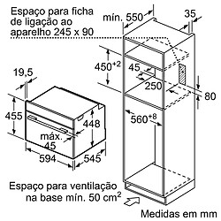 Avis Microondas Empotrado Bosch 900W 36L Negro (CFA634GS1)