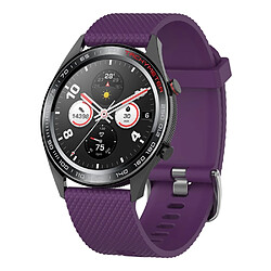 Bracelet en silicone diamant violet pour votre Huawei Watch GT/Samsung Galaxy Watch 46mm