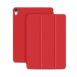 Wewoo Housse Étui Coque en cuir magnétique avec pince double face à rabat horizontal ultra-mince pour iPad Pro 11 pouces 2018avec support rabattable et fonction veille / réveil rouge