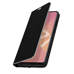 Avizar Housse Samsung Galaxy A71 Étui Porte-carte Support Vidéo Effet Carbone Noir