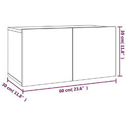 vidaXL Ensemble de meubles TV 2 pcs Sonoma gris Bois d'ingénierie pas cher