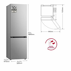 Avis Réfrigérateur Combiné LG GBV5140DPY.APYQEUZ Acier