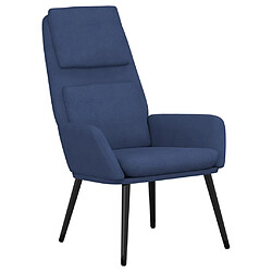 vidaXL Chaise de relaxation Bleu Tissu