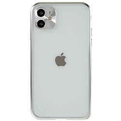 Coque en TPU + métal ultra-mince, anti-chute, anti-rayures, matte pour votre iPhone 11 6.1 pouces - argent