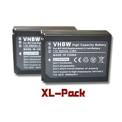 vhbw set de 2 batteries 800mAh pour caméscope Samsung NX200, NX210, NX1000, NX2000 remplace BP-1030, ED-BP1030