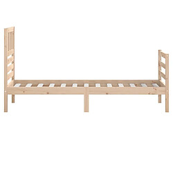 Maison Chic Lit Moderne Chambre - Cadre/structure de lit pour adulte Bois massif 75x190 cm Petit simple -MN64138 pas cher