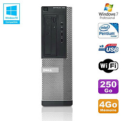 PC DELL Optiplex 390 DT G630 2.7Ghz 4Go 250Go Graveur DVD WIFI HDMI Win 7 Pro - Occasion