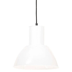 vidaXL Lampe suspendue 25 W Blanc Rond 28,5 cm E27