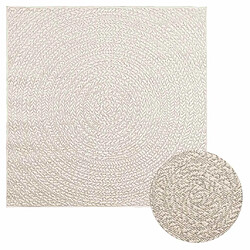 vidaXL Tapis ZIZUR crème 120x120 cm aspect de jute intérieur extérieur