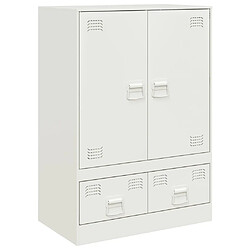 vidaXL Buffet haut blanc 67x39x95 cm acier